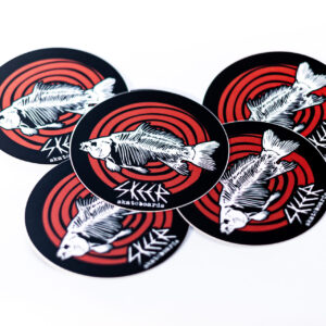 Dizzy fish sticker
